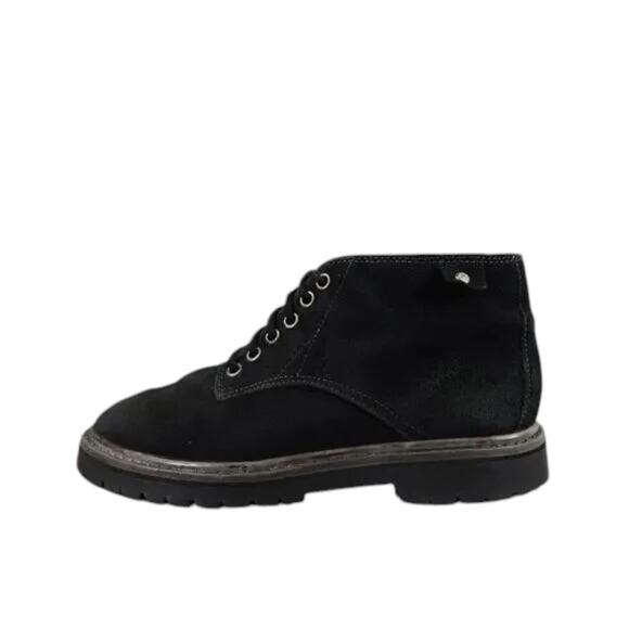 Skechers Shoes Womens 7.5 Boots Leather Work Combat Lace Up Black Classic Rugged - Picture 3 of 12